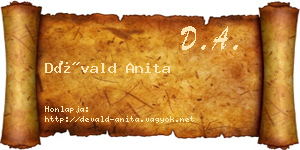 Dévald Anita névjegykártya