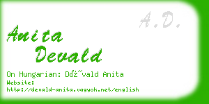 anita devald business card